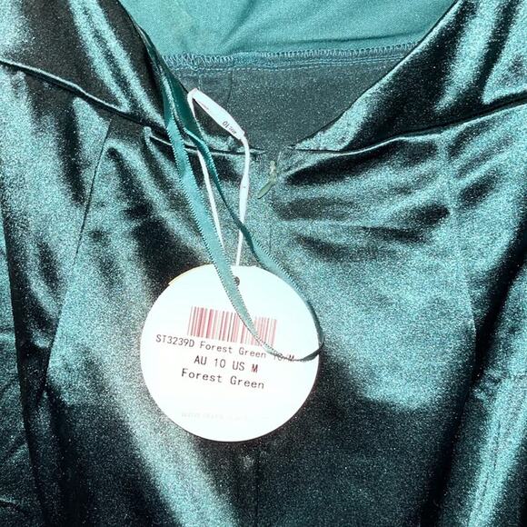 NEW with tags SELFIE LESLIE • SIOBHAN STRAPLESS MINI DRESS FOREST GREEN • - Picture 9 of 16